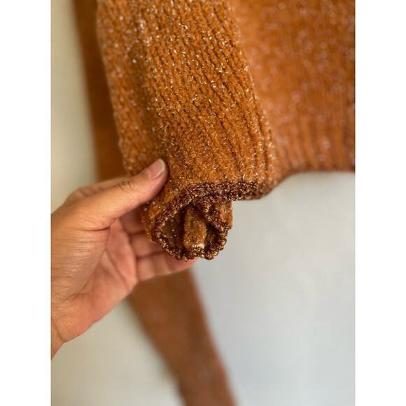 Anthropologie English Factory  Woman Cropped Knit Metallic Sweater , Siz… - Picture 7 of 10